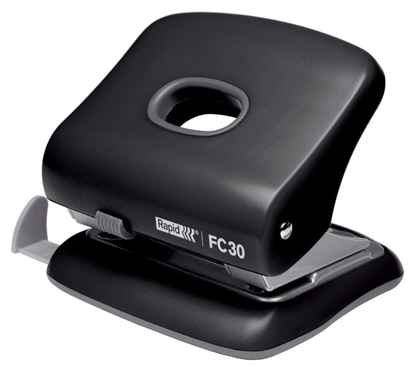 Razendsnelle Fashion bureau perforator FC30, 2-gaats, 30 vellen, zwarte
