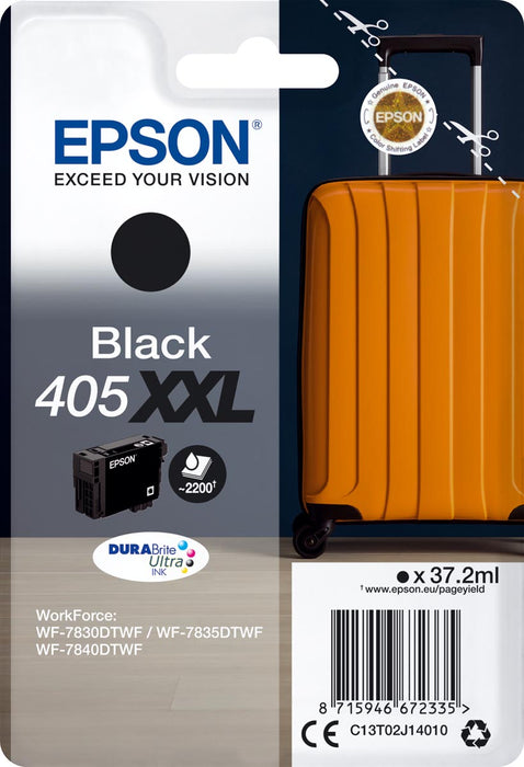 Epson inktcartridge 405XXL, 2.200 pagina's, OEM C13T02J14010, zwart