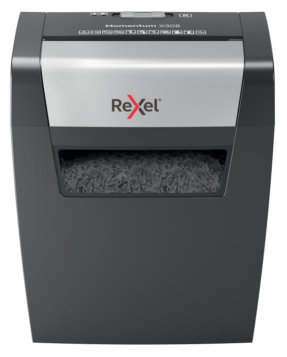 Rexel Momentum X308 papierversnipperaar met 15 liter opvangbak