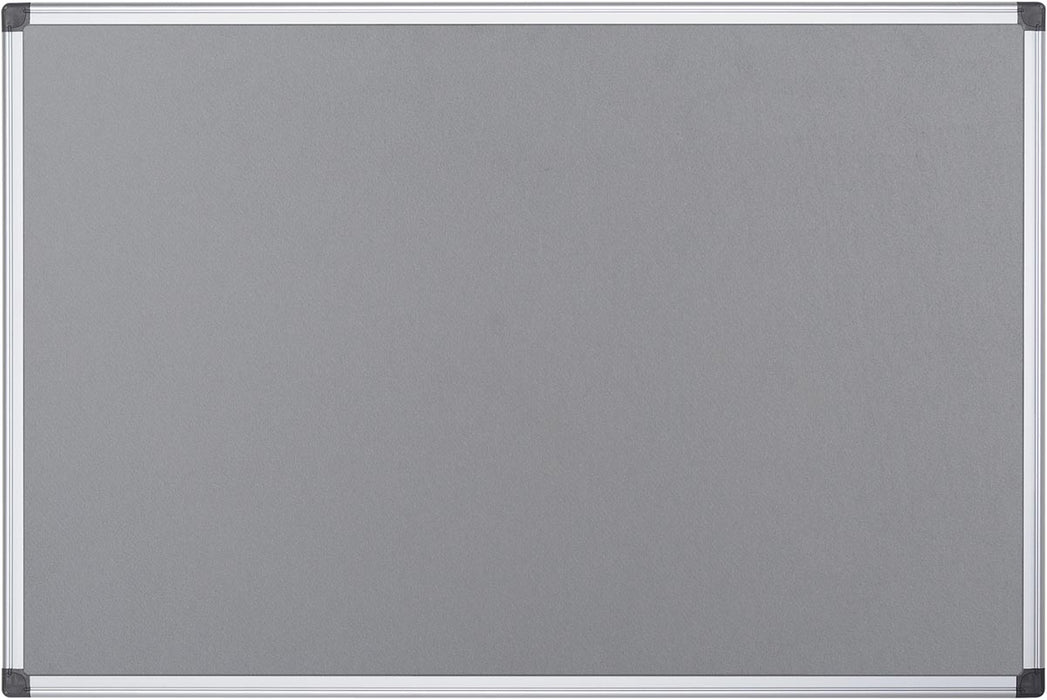 Textielbord van Q-CONNECT met aluminium frame 60 x 45 cm in grijs