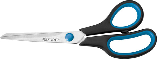 Westcott schaar Softgrip 20,4 cm, asymmetrische ogen, blauw/zwart 12 stuks, OfficeTown