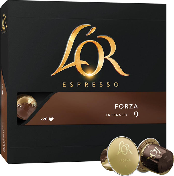 Douwe Egberts koffiecapsules L'Or Intensiteit 9, Forza, verpakking van 20 capsules