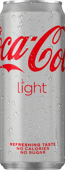 Coca-Cola Light frisdrank in 33 cl blik, verpakking van 24 stuks