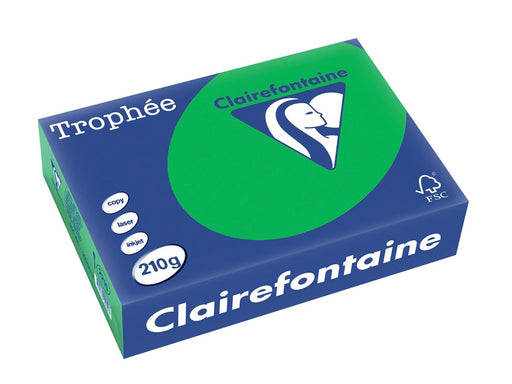 Clairefontaine Trophée Intens, gekleurd papier, A4, 210 g, 250 vel, bijartgroen 4 stuks, OfficeTown