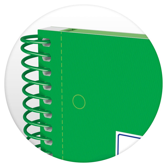 Oxford School Klassiek Europees notitieboek met spiraalbinding, ft A4+, 160 pagina's, geruit 5 mm, groen