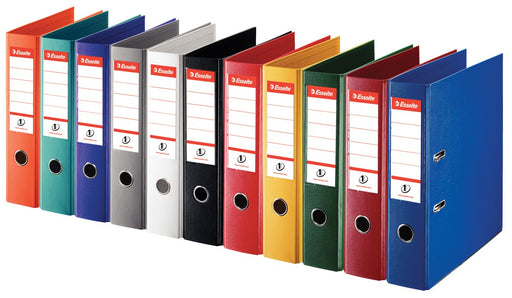 Esselte ordner Power N°1 geassorteerde kleuren: 2 x rood, groen, blauw, wit en zwart, rug van 7,5 cm 10 stuks, OfficeTown