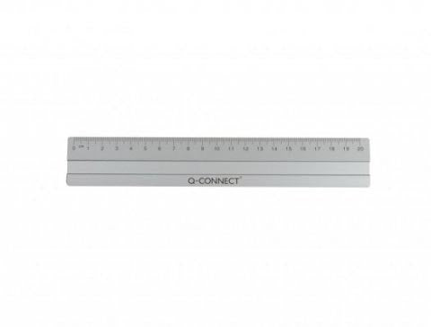 Q-CONNECT liniaal, aluminium, 20 cm