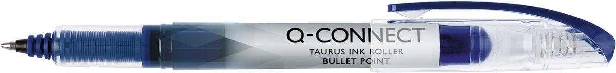 Q-CONNECT Taurus vloeibare inkt roller, blauw met metalen punt