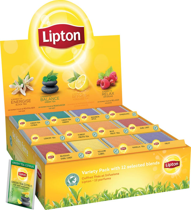 Lipton Assortiment Pakket, 12 smaken, 180 zakjes