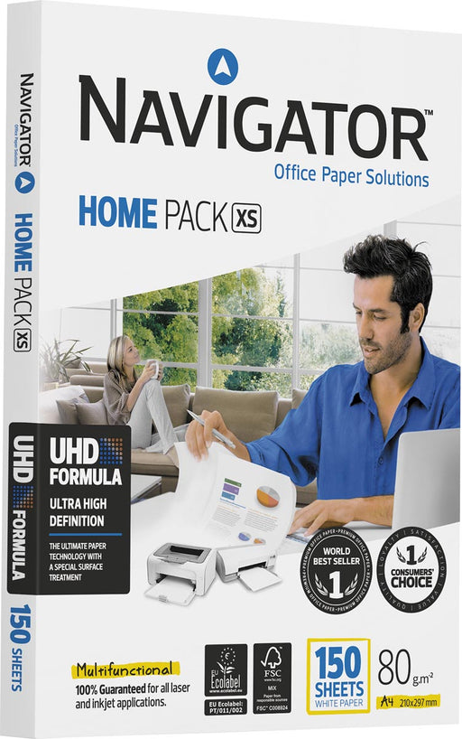 Navigator Home Pack XS printpapier ft A4,80 g, pak van 150 vel 12 stuks, OfficeTown