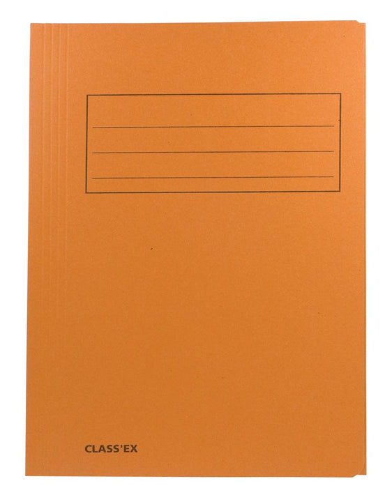 Klasse 'x map met 3 kleppen, ft 23,7 x 34,7 cm (voor ft folio), oranje met Blauwe Engel-certificaat