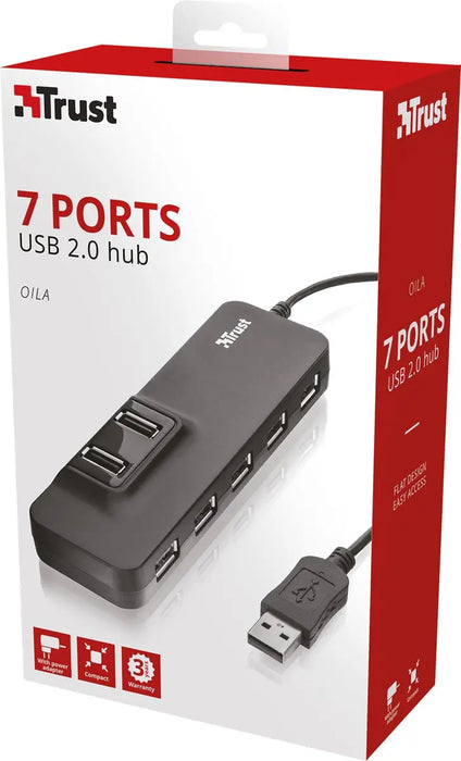 Trust Oila USB 2.0 Hub met 7 poorten