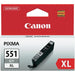 Canon inktcartridge CLI - 551GY - XL, 3.350 pagina's, OEM 6447B001, grijs - OfficeTown