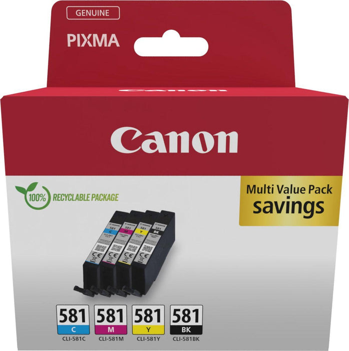 Canon inktcartridge CLI - 581, 200 - 259 pagina's, OEM 2103C006, 4 kleuren - OfficeTown