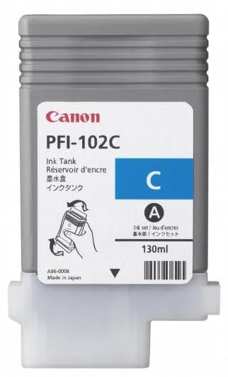 Canon inktcartridge PFI - 102C, 130 ml, OEM 0896B001, cyaan - OfficeTown