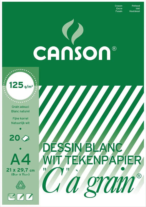 Canson tekenblok C à grain 125 g/m², ft 21 x 29,7 cm (A4) - OfficeTown