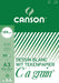 Canson tekenblok C à grain 125 g/m², ft 29,7 x 42 cm (A3) - OfficeTown