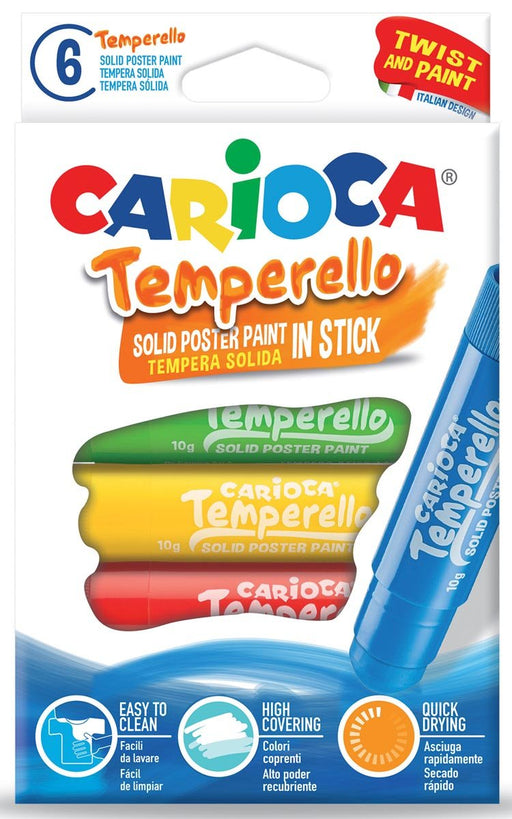 Carioca plakkaatverfstick Temperello, kartonnen etui van 6 stuks - OfficeTown