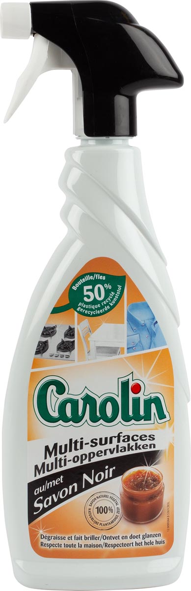 Carolin Allesreiniger met Zwarte Zeep, Spray van 650 ml - OfficeTown