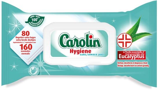 Carolin vochtige doekjes, pak van 80 stuks - OfficeTown
