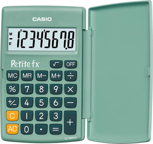 Casio zakrekenmachine Petite FX, groen - OfficeTown