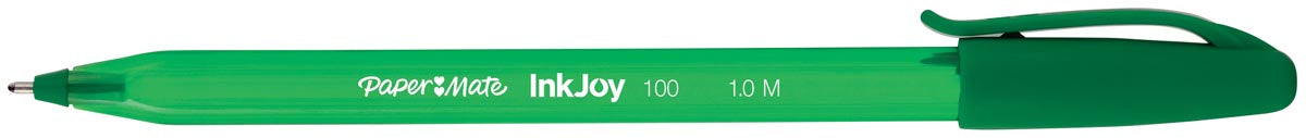 Balpen Paper Mate InkJoy 100 met dop, groen