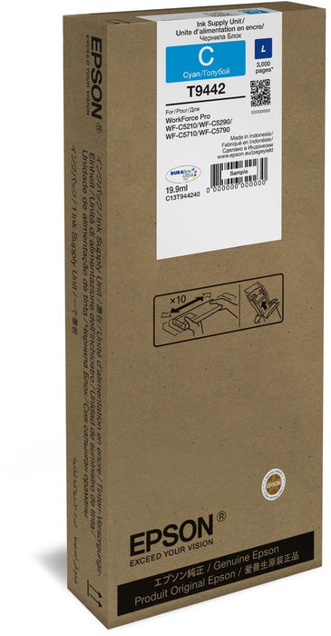 Epson inktcartridge WF-C5xxx serie L, 3.000 pagina's, OEM C13T944240, cyaan