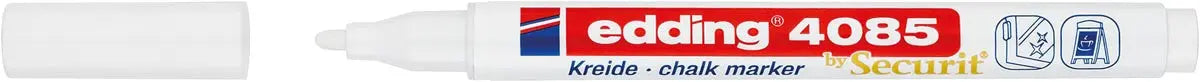 Edding Krijtmarker e-4085, ronde punt van 1 - 2 mm, wit