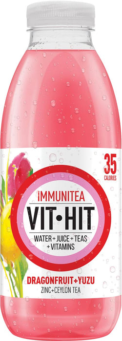 Vit Hit vitaminedrank Immunitea Dragon Fruit, 50 cl fles, 12 stuks
