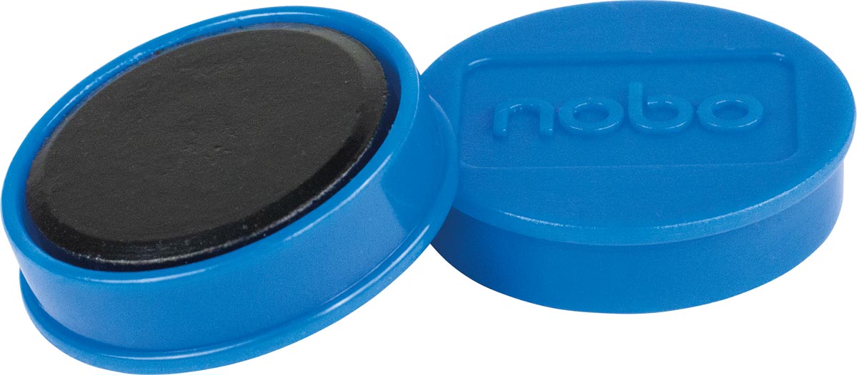 Nobo magneten, blauw, 30 mm diameter, 4 stuks per blister
