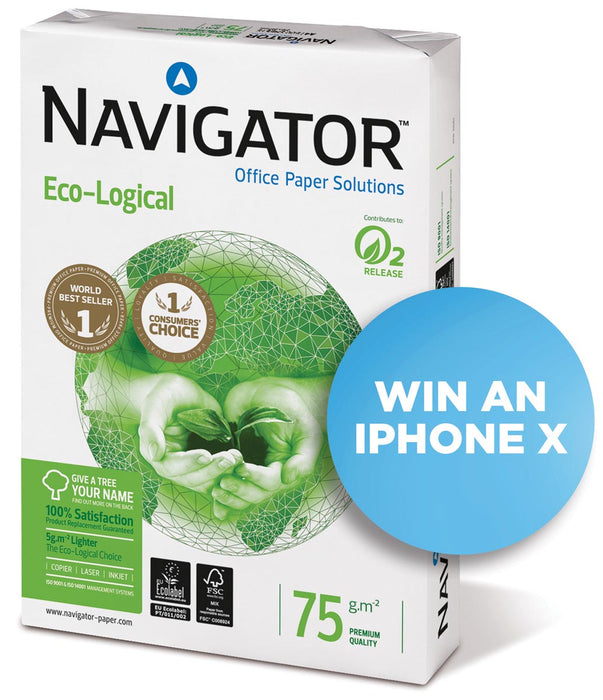 Navigator Eco-Logisch printpapier A4-formaat, 75 g, bundel van 500 vellen