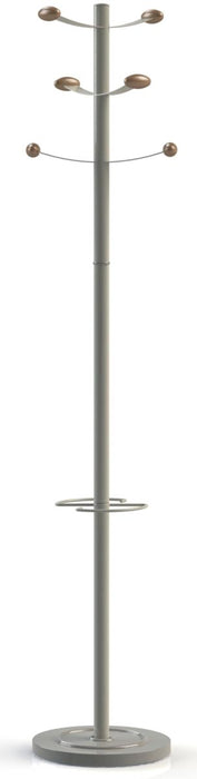 Unilux kapstok Bouquet, hoogte 175 cm, 6 kledinghaken, grijs/hout