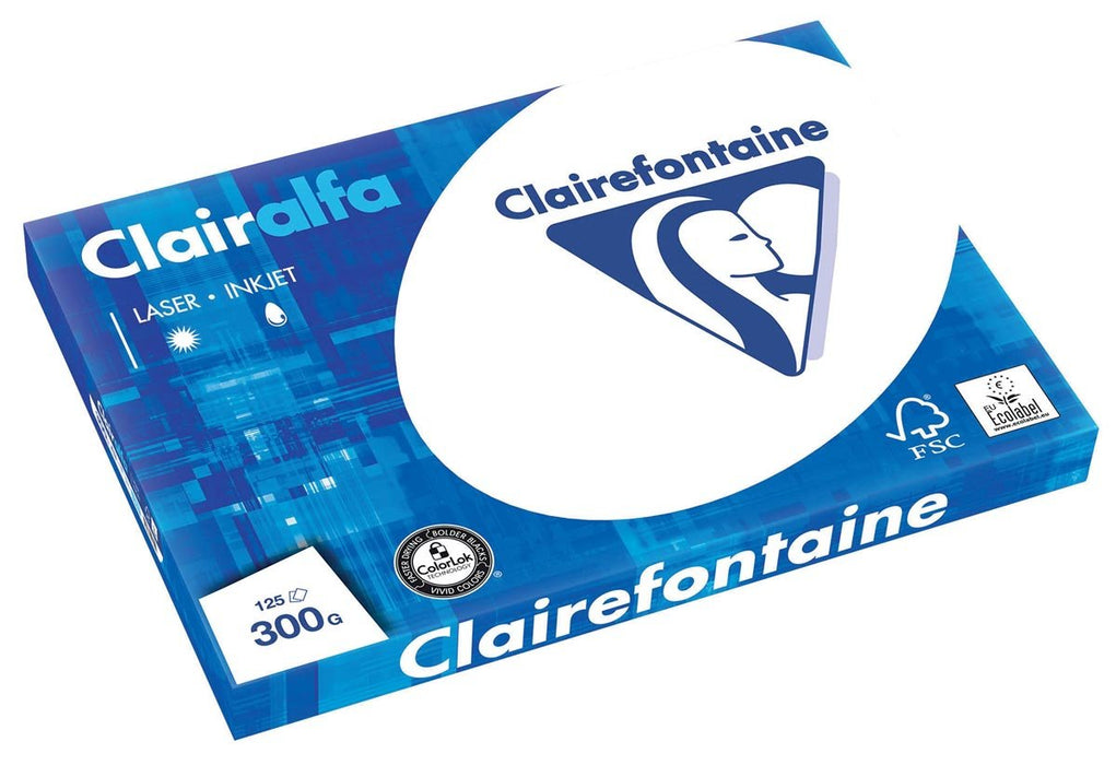 Clairefontaine Clairalfa presentatiepapier A3, 300 g, pak van 125 vel 5 stuks - OfficeTown