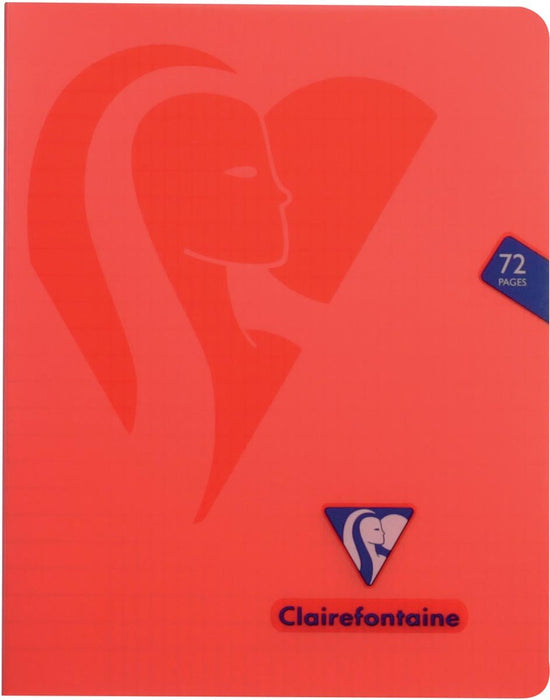 Clairefontaine Mimesys schrift A5 formaat, 72 pagina's, PP kaft, geruit 4 x 8, assortiment van 10 kleuren - OfficeTown