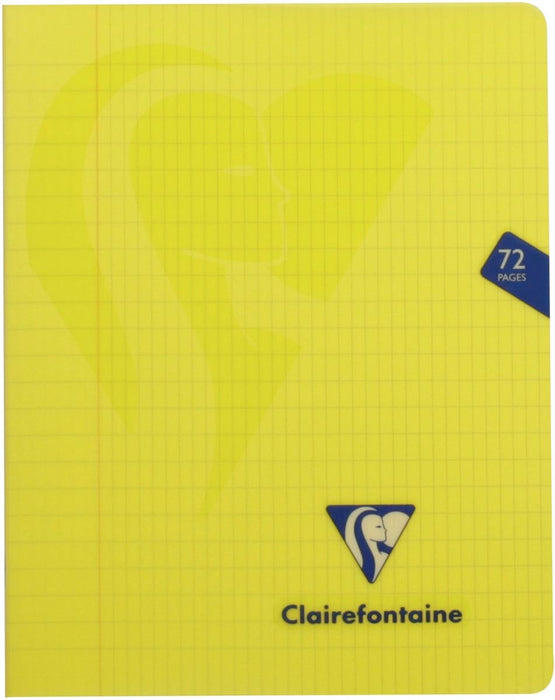 Clairefontaine Mimesys schrift A5 formaat, 72 pagina's, PP kaft, geruit 4 x 8, assortiment van 10 kleuren - OfficeTown