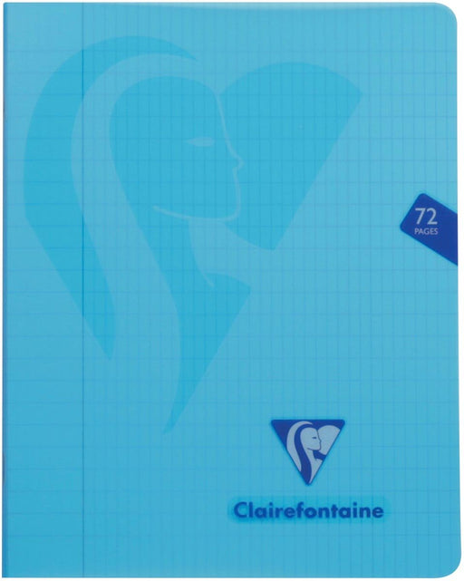 Clairefontaine Mimesys schrift A5 formaat, 72 pagina's, PP kaft, geruit 4 x 8, assortiment van 10 kleuren - OfficeTown