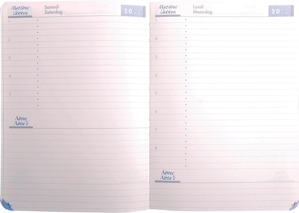Clairefontaine schoolagenda, 2 - talig, eeuwigdurend 5 stuks - OfficeTown