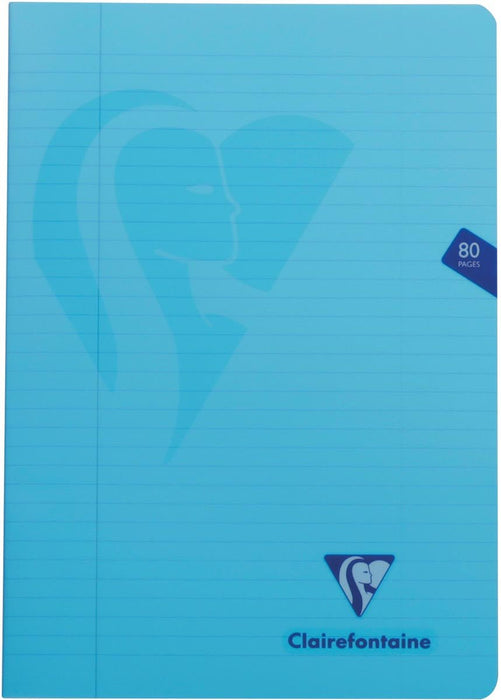 Clairefontaine schrift Mimesys A4, 80 pagina's, PP - kaft, gelinieerd, assorti 10 stuks - OfficeTown