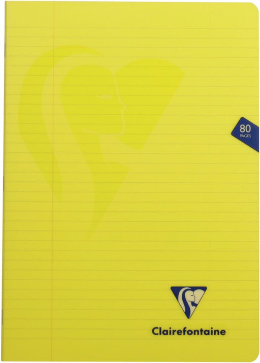 Clairefontaine schrift Mimesys A4, 80 pagina's, PP - kaft, gelinieerd, assorti 10 stuks - OfficeTown