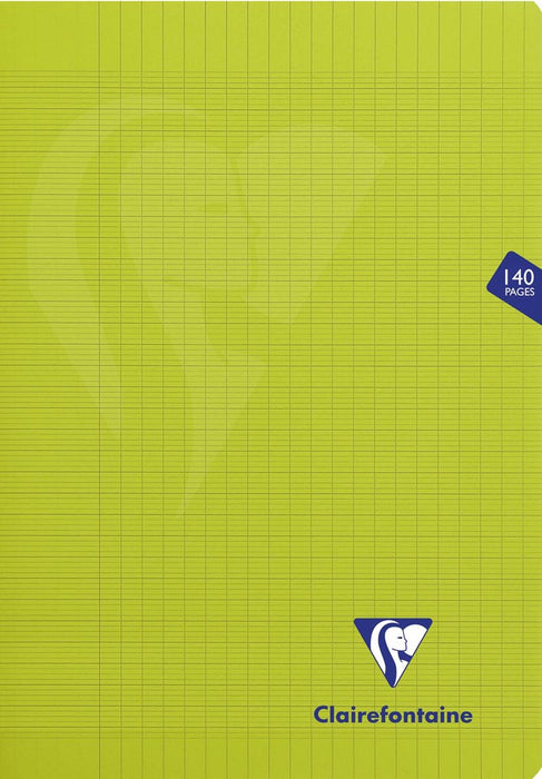 Clairefontaine schrift mimesys voor ft A4+, 140 bladzijden, kaft in PP, seyès, geassorteerde kleuren 5 stuks - OfficeTown