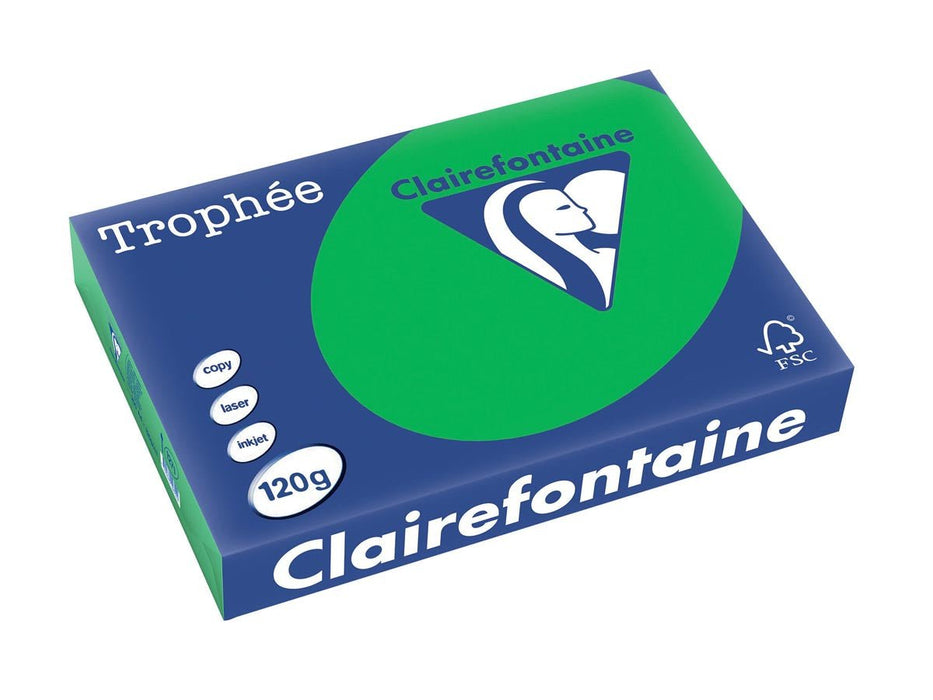 Clairefontaine Trophée Intens, gekleurd papier, A4, 120 g, 250 vel, bijartgroen - OfficeTown