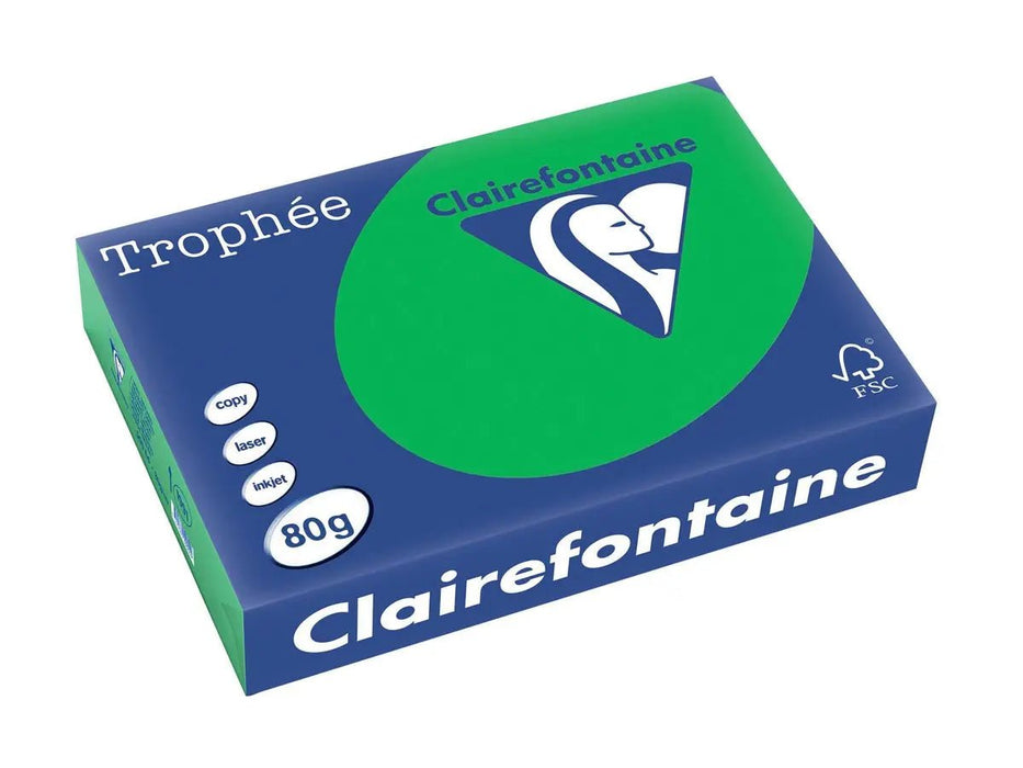 Clairefontaine Trophée Intens, gekleurd papier, A4, 80 g, 500 vel, biljartgroen - OfficeTown