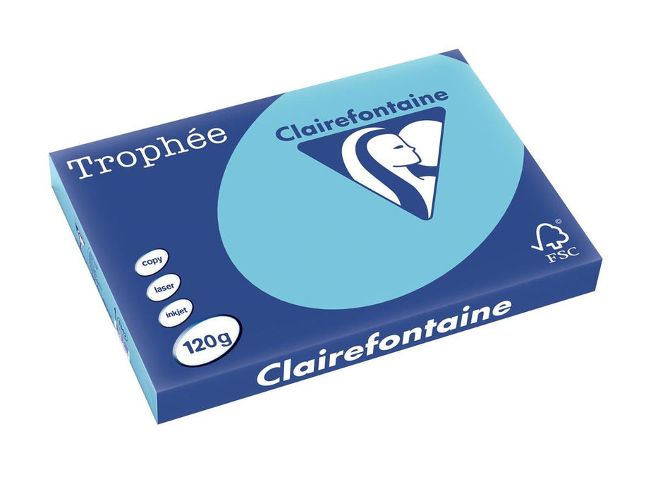 Clairefontaine Trophée Pastel, gekleurd papier, A3, 120 g, 250 vel, helblauw - OfficeTown