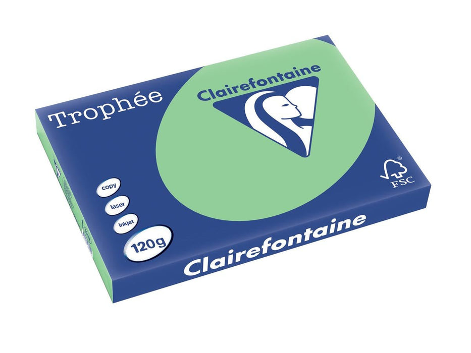 Clairefontaine Trophée Pastel, gekleurd papier, A3, 120 g, 250 vel, natuurgroen - OfficeTown