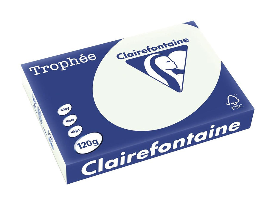 Clairefontaine Trophée Pastel, gekleurd papier, A4, 120 g, 250 vel, lichtgroen - OfficeTown