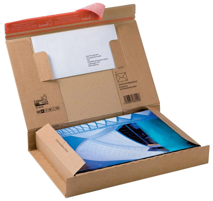 Colompac verzenddoos voor tablets tot 10 inch CP066, ft 30 x 21,2 x 4,3 cm, bruin 20 stuks - OfficeTown