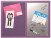 Combinatiebord met textiel en magnetisch notitiebord - lavendel - OfficeTown