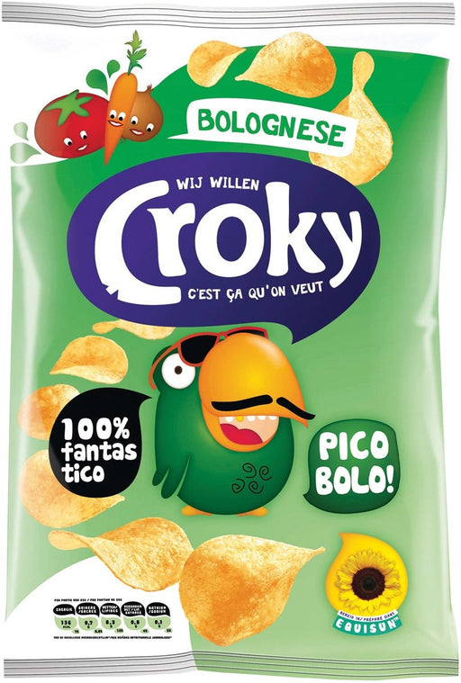 Croky chips bolognese, 100 g zakje, 12 stuks - OfficeTown