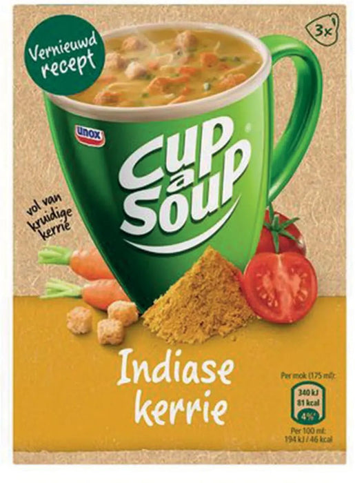Cup - a - Soup Indiase kerrie, doos van 21 zakjes van 175 ml - OfficeTown