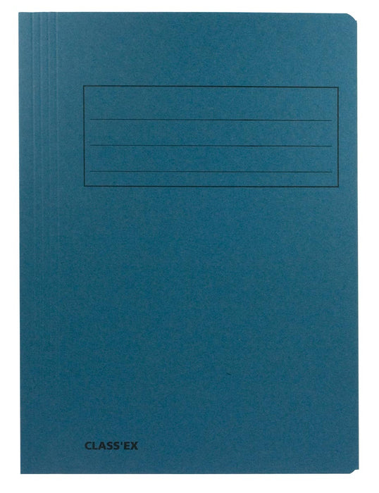 Klasse'x map met 3 kleppen, afmetingen 23,7 x 32 cm (voor ft A4), blauw